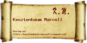 Kesztenbaum Marcell névjegykártya