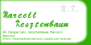 marcell kesztenbaum business card